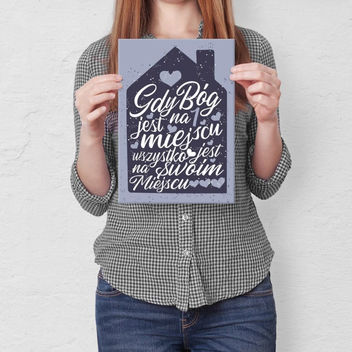 Poster metal Gdy Bóg jest gift