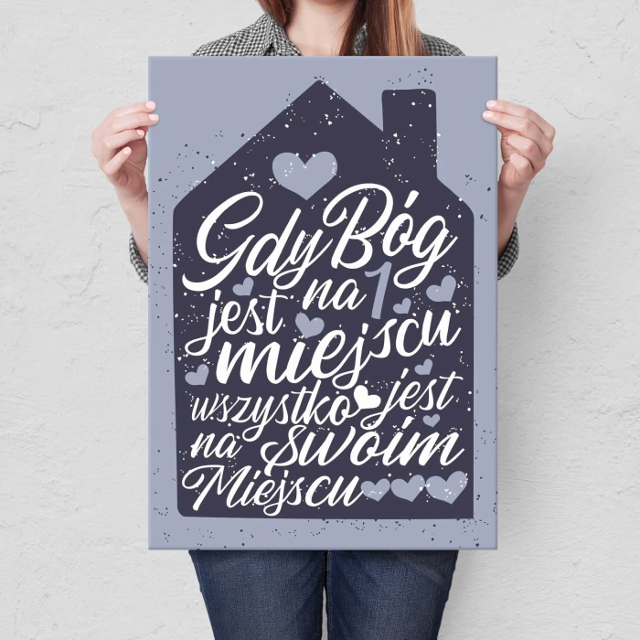 Poster metal Gdy Bóg jest gift