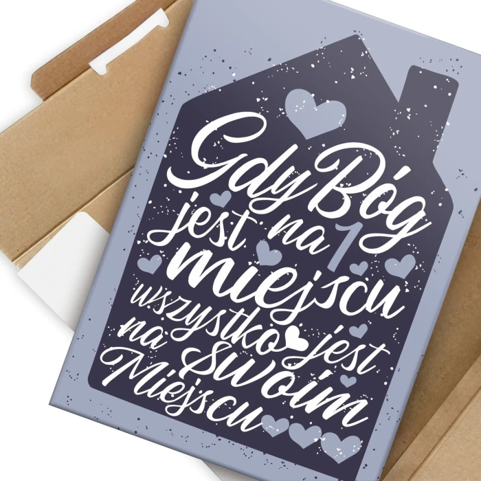 Plakat metalowy Gdy Bóg jest Prezent