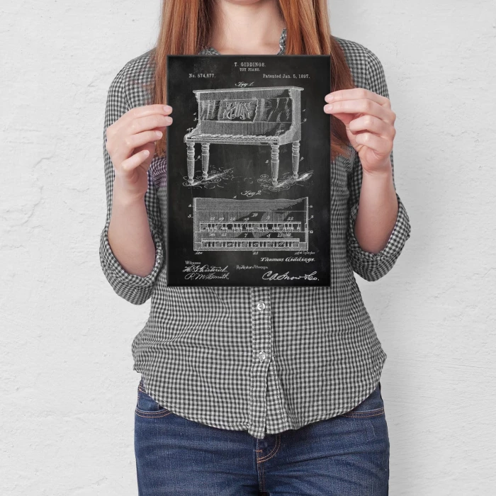 Poster metal Piano instrument Slate gift