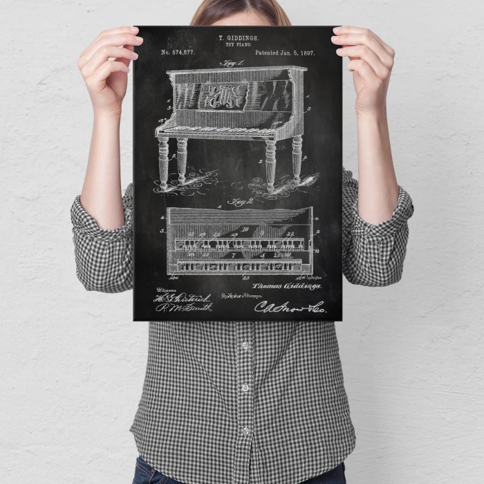 Poster metal Piano instrument Slate gift