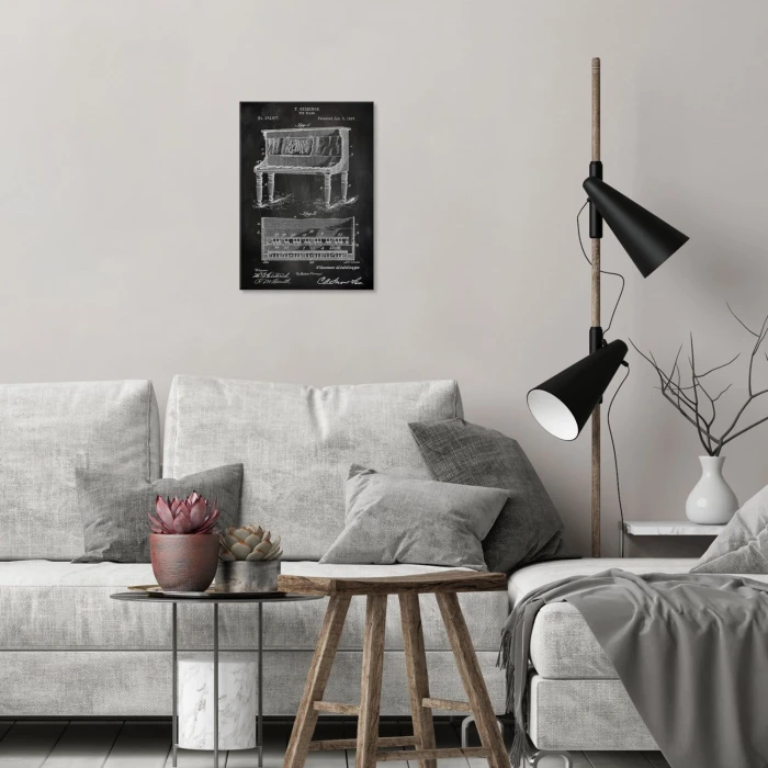 Poster metal Piano instrument Slate gift