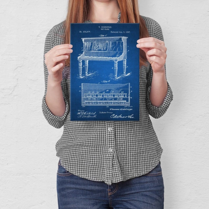 Poster metal Piano instrument Tech gift