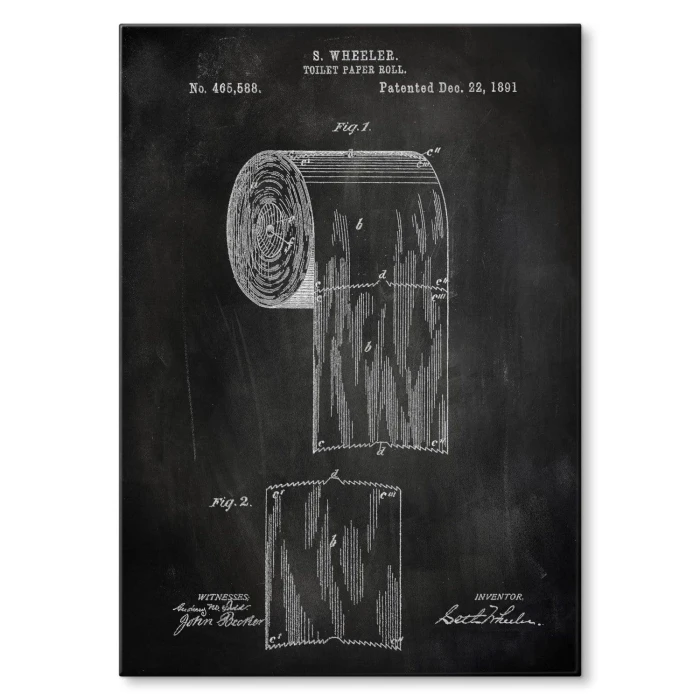 Poster metal Toilet paper roll Slate gift