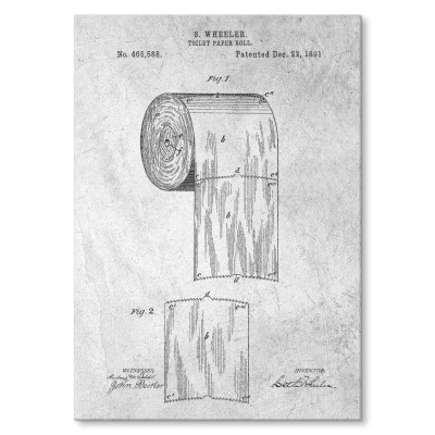 Plakat metalowy Toilet paper roll Stone Prezent