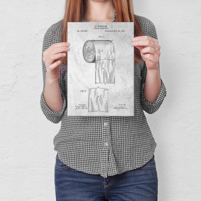Plakat metalowy Toilet paper roll Stone Prezent