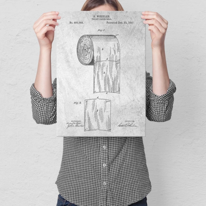 Plakat metalowy Toilet paper roll Stone Prezent