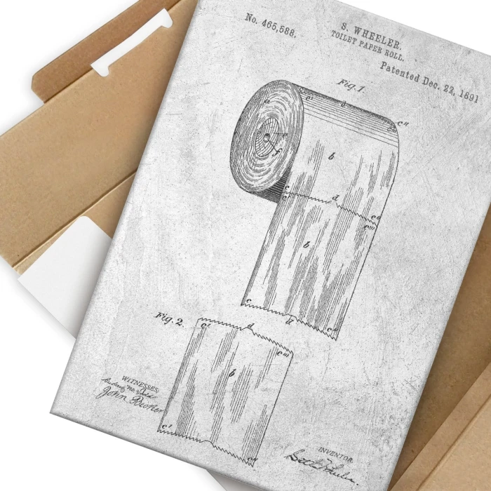 Plakat metalowy Toilet paper roll Stone Prezent