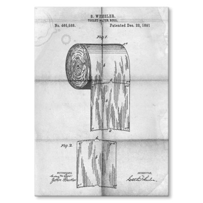 Poster metal Toilet paper roll Daily gift