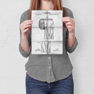 Plakat metalowy Toilet paper roll Daily Prezent