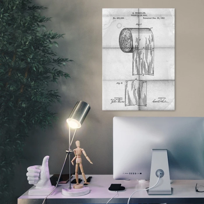 Poster metal Toilet paper roll Daily gift
