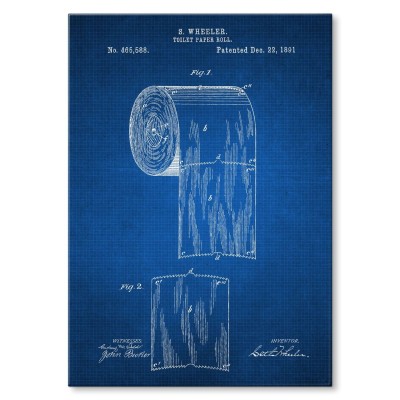 Plakat metalowy Toilet paper roll Tech Prezent