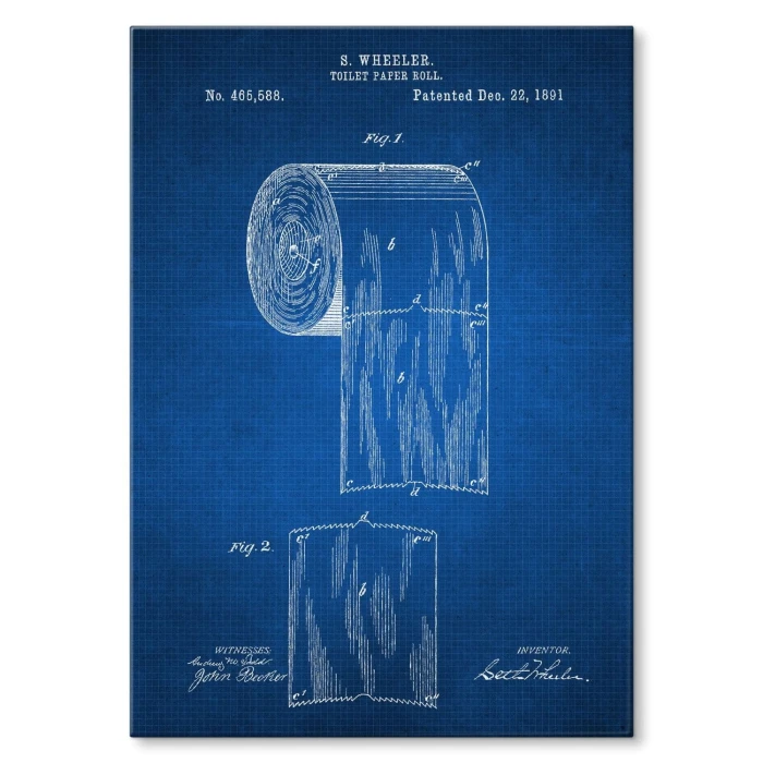 Poster metal Toilet paper roll Tech gift