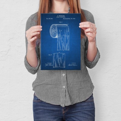 Plakat metalowy Toilet paper roll Tech Prezent