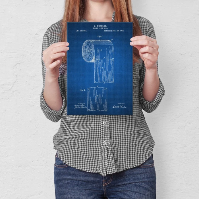 Poster metal Toilet paper roll Tech gift
