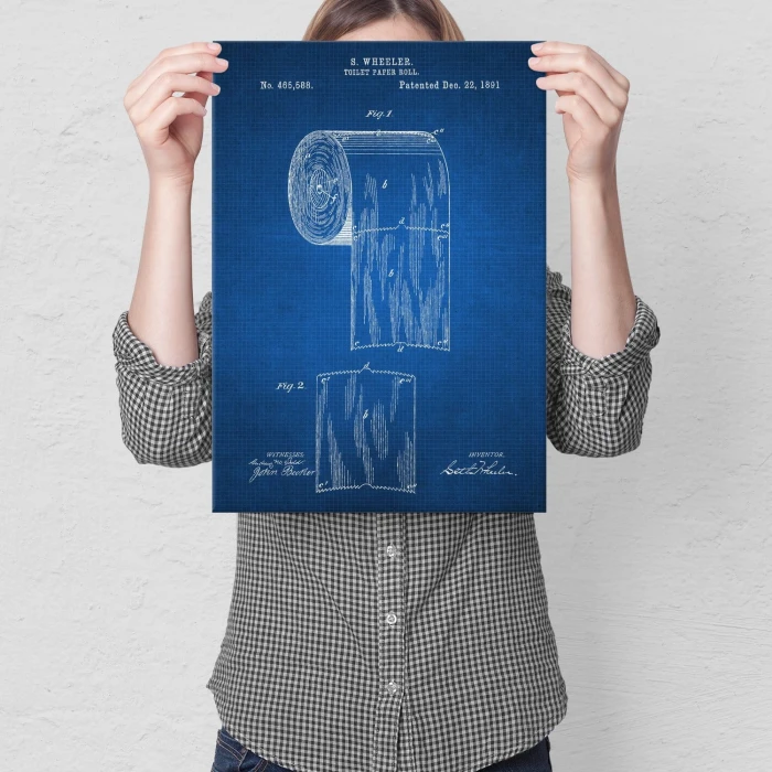 Poster metal Toilet paper roll Tech gift