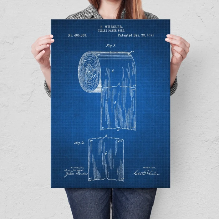 Poster metal Toilet paper roll Tech gift