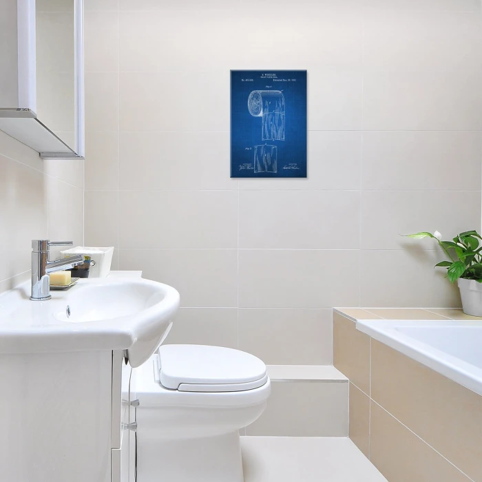 Plakat metalowy Toilet paper roll Tech Prezent