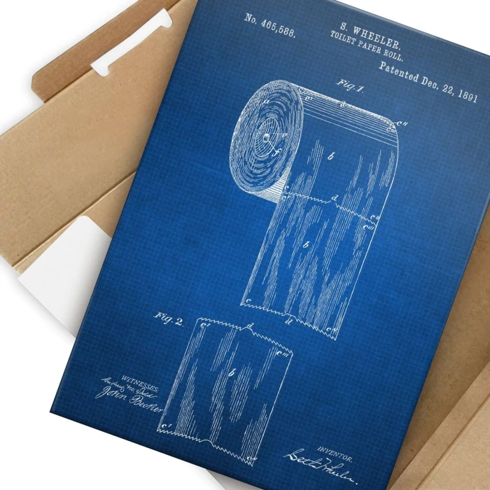 Poster metal Toilet paper roll Tech gift