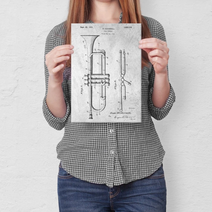 Poster metal Trumpet Musician Stone gift