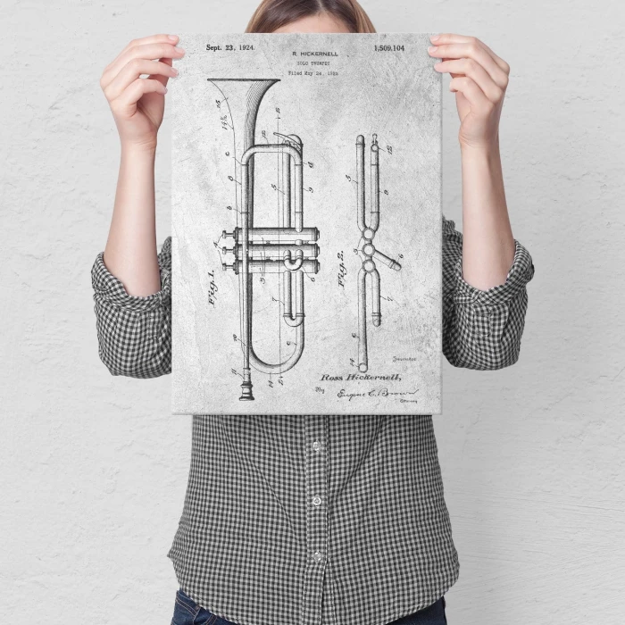 Poster metal Trumpet Musician Stone gift