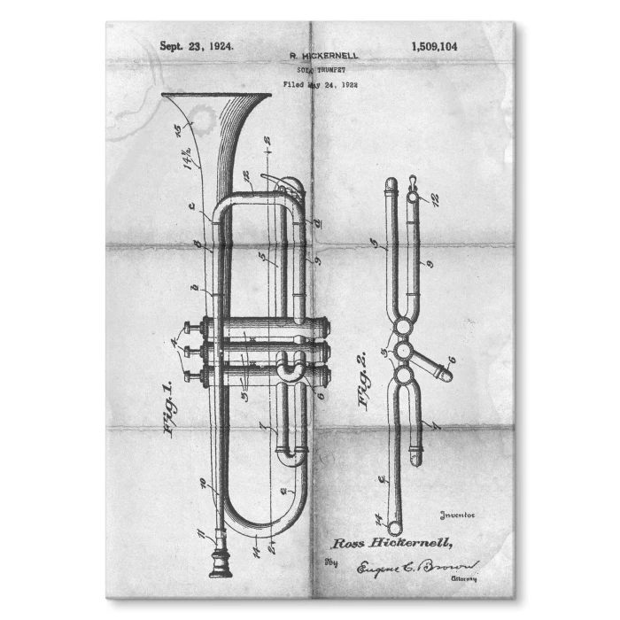 Plakat metalowy Trumpet Musician Daily Prezent