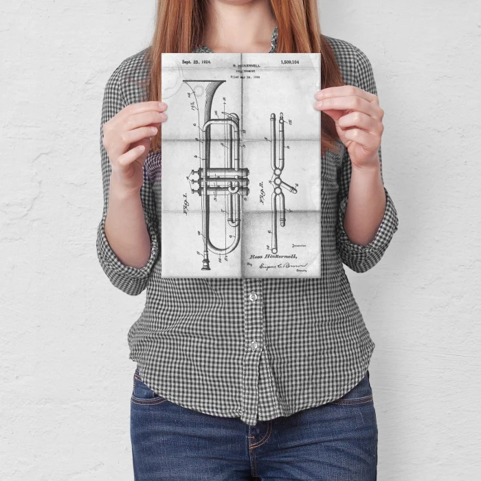 Poster metal Trumpet Musician Daily gift