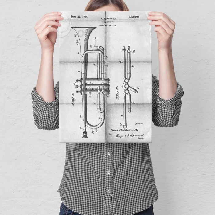 Poster metal Trumpet Musician Daily gift