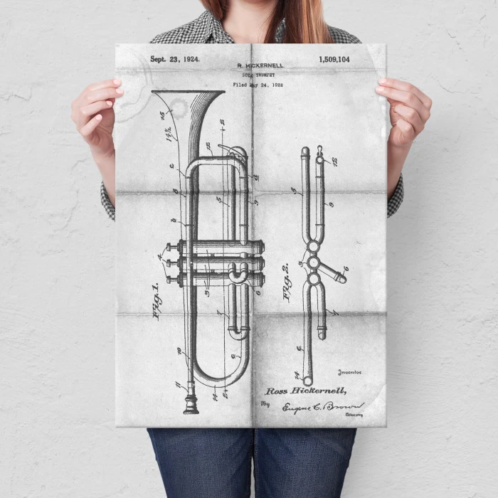 Poster metal Trumpet Musician Daily gift