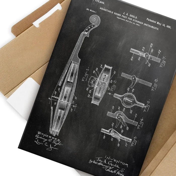 Poster metal Violin Instrument Slate gift