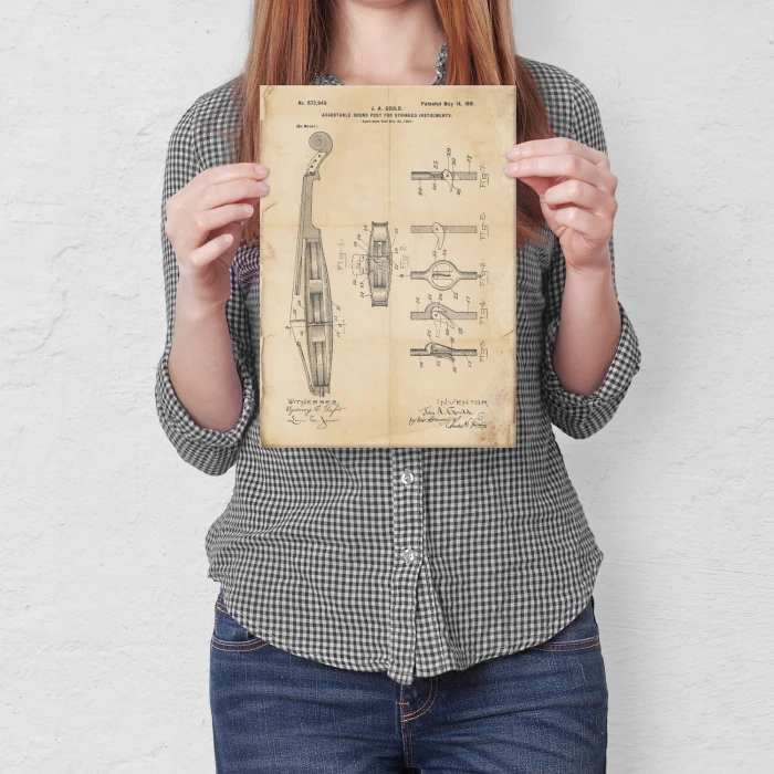 Poster metal Violin Instrument Retro gift