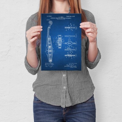 Plakat metalowy Violin Instrument Tech Prezent