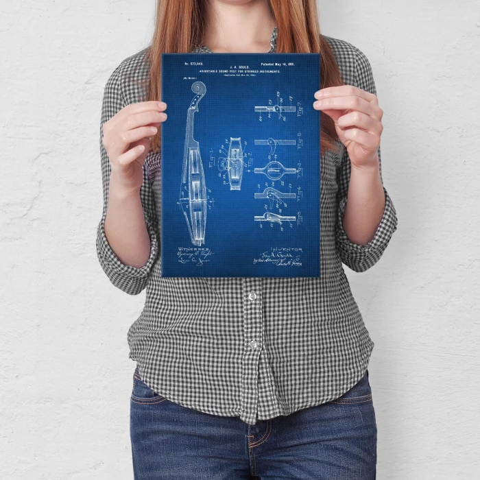 Plakat metalowy Violin Instrument Tech Prezent