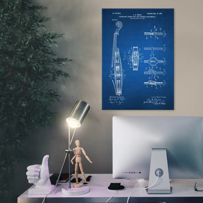 Poster metal Violin Instrument Tech gift