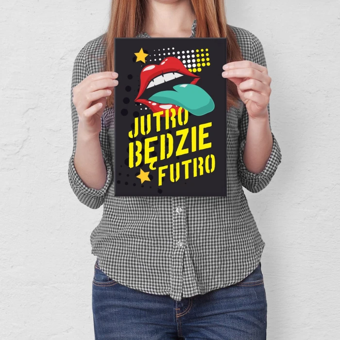 Plakat metalowy Jutro będzie futro Prezent