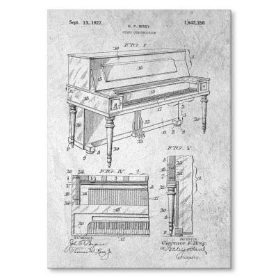 Poster metal Piano construction Stone gift