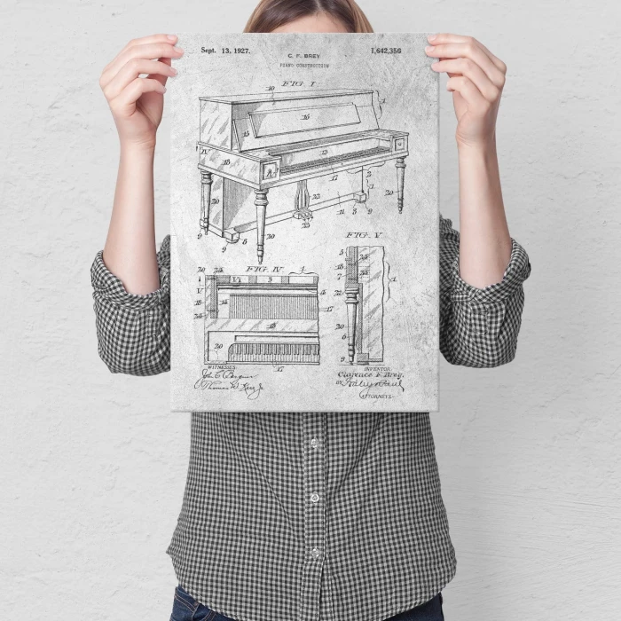 Poster metal Piano construction Stone gift