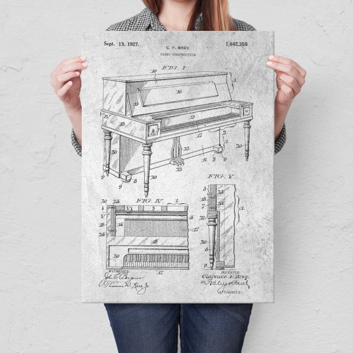 Poster metal Piano construction Stone gift