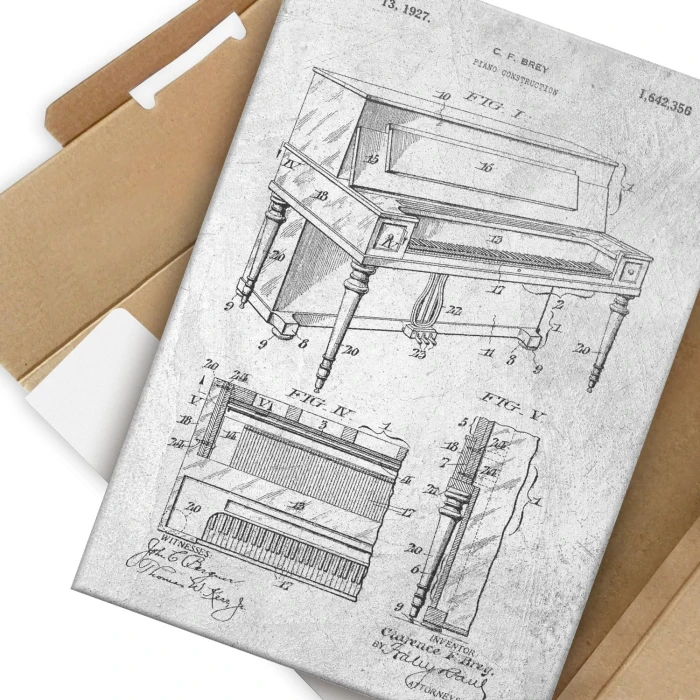 Plakat metalowy Piano construction Stone Prezent