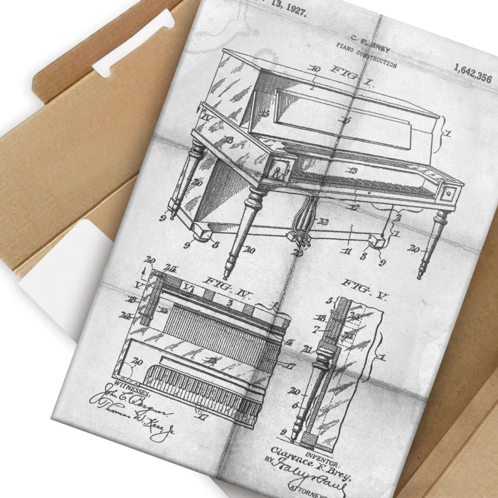 Poster metal Piano construction Daily gift