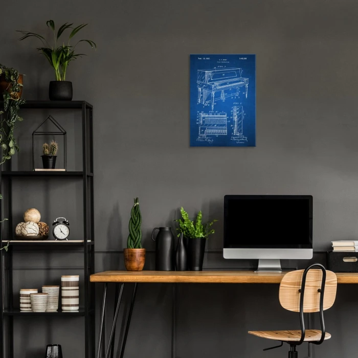 Poster metal Piano construction Tech gift