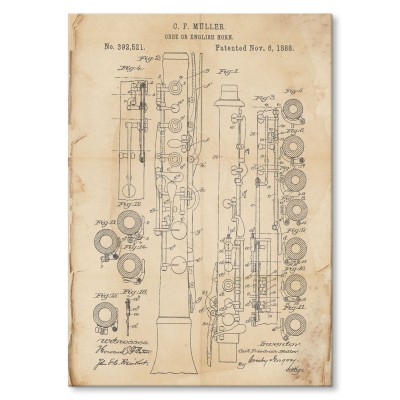 Poster metal Oboe English Horn Retro gift