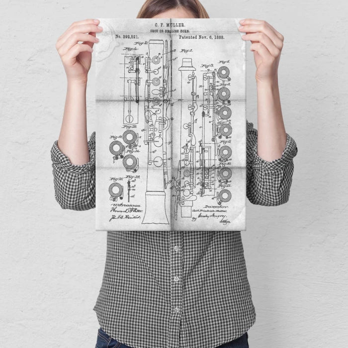 Plakat metalowy Oboe English Horn Daily Prezent