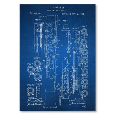 Plakat metalowy Oboe English Horn Tech Prezent