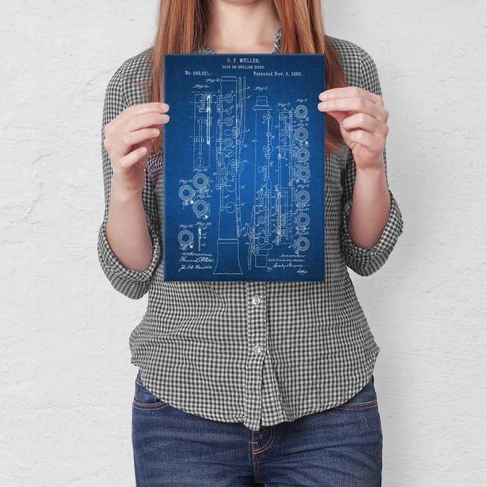 Plakat metalowy Oboe English Horn Tech Prezent