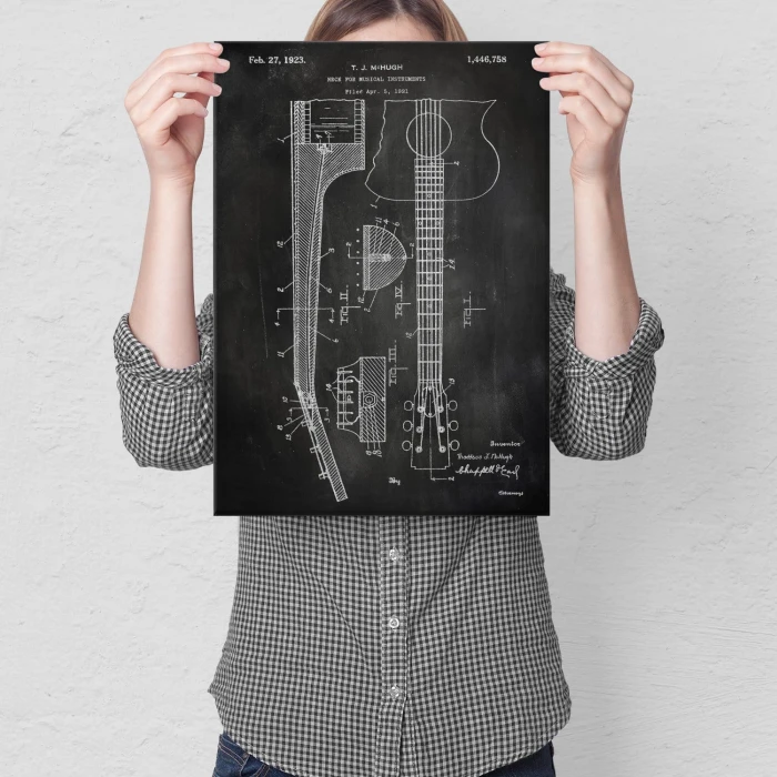 Poster metal Guitar instrument Slate gift