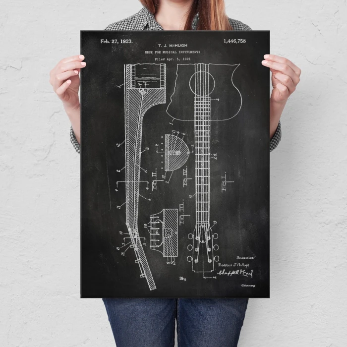 Poster metal Guitar instrument Slate gift