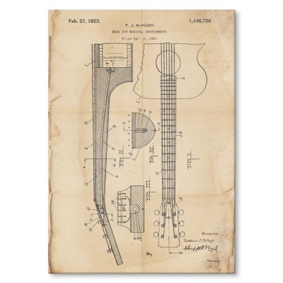 Poster metal Guitar instrument Retro gift