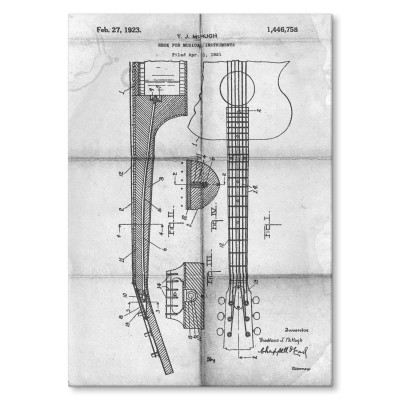 Plakat metalowy Guitar instrument Daily Prezent
