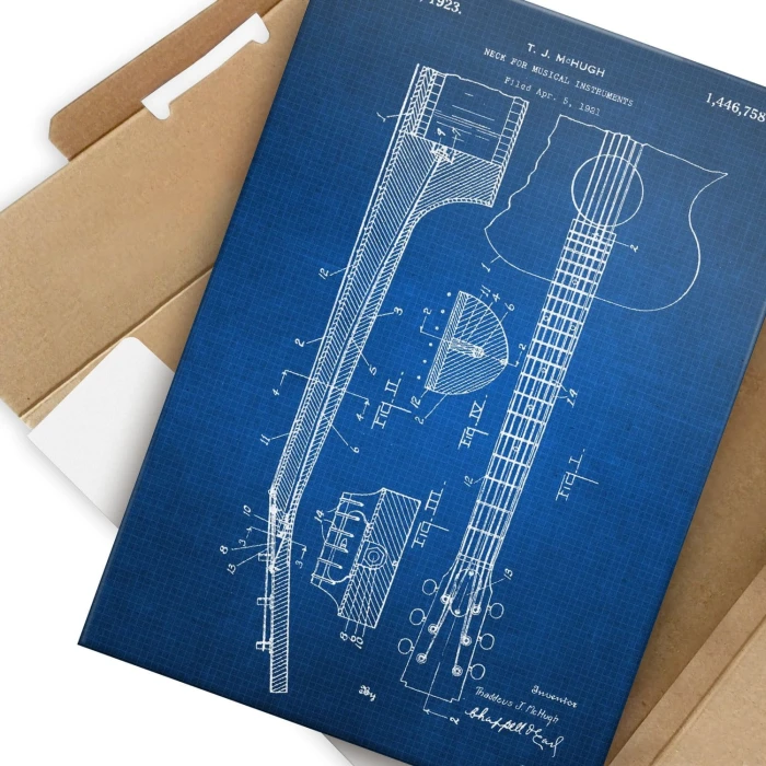 Plakat metalowy Guitar instrument Tech Prezent